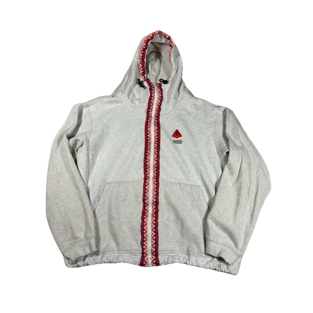 Nike Kyrie Irving Journey Reward Full Zip Hoodie‎ White Men L Large Aztec Stitch